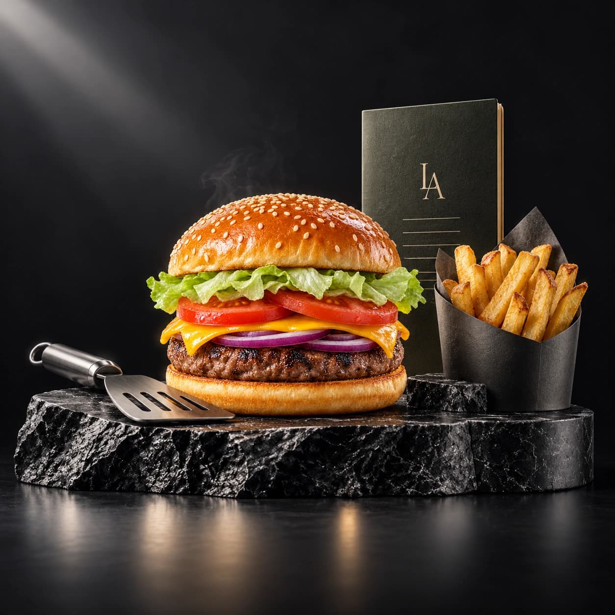 Разработка интерактивного лендинга-меню для бургерной LA BURGERS