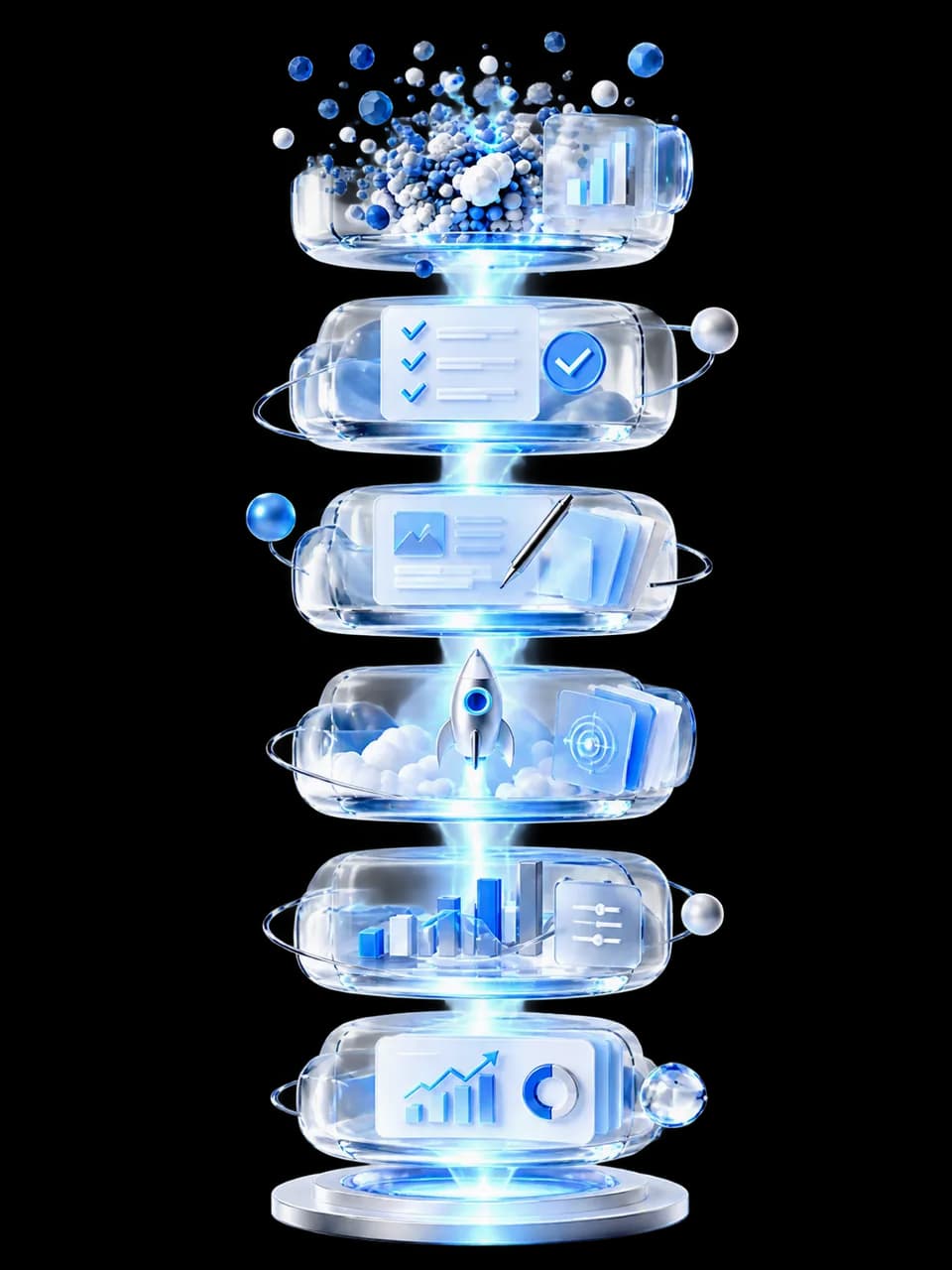 Стеклянная система из шести модулей: погружение в задачу, проверка основы, проектирование, запуск, оптимизация и отчёт