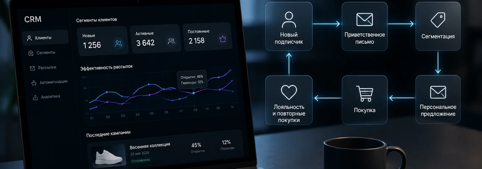 CRM и email-маркетинг: автоматизация коммуникаций, сегментация и повторные продажи